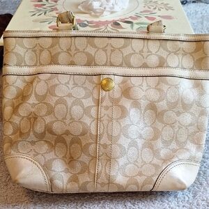 Coach Tan Signature Shoulder Bag